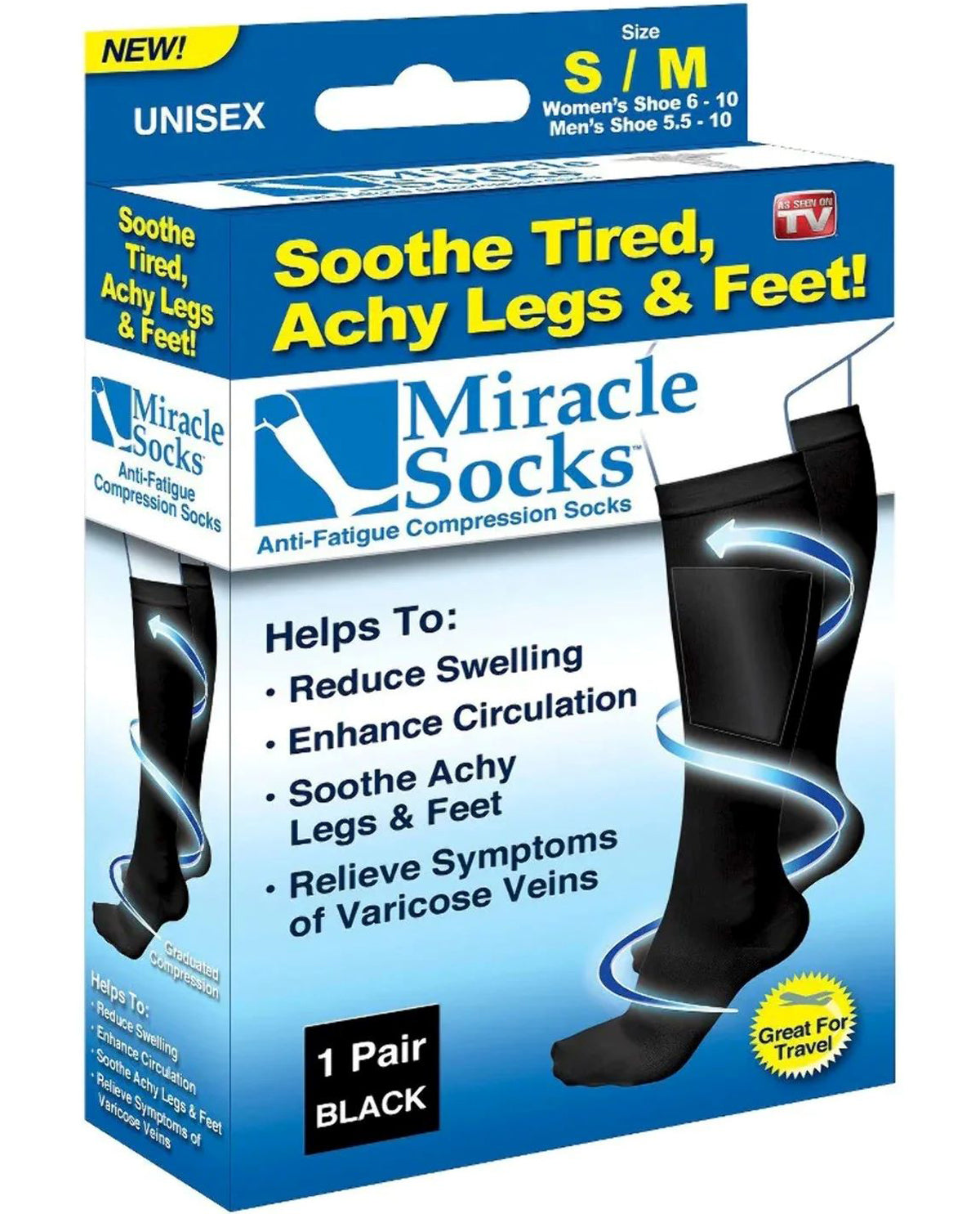 Miracle Socks Anti-Fatigue Compression Socks - Large/X-Large