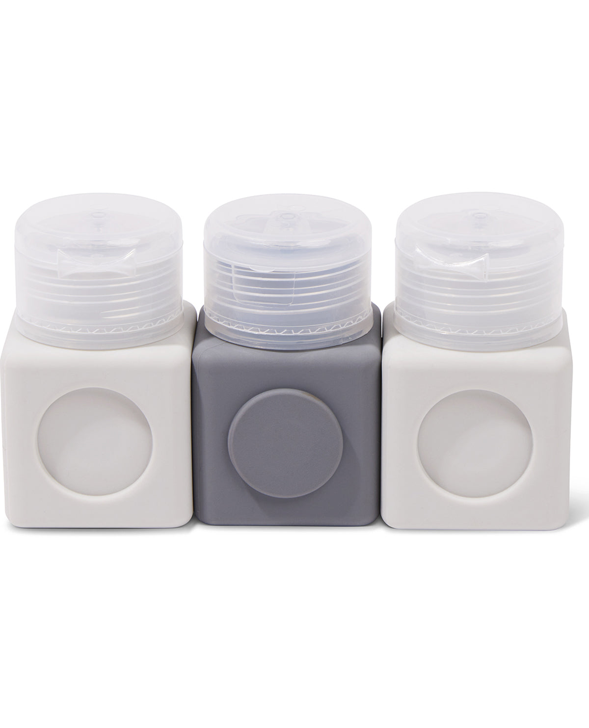 3PC Magnetic Travel Bottles Gray/White