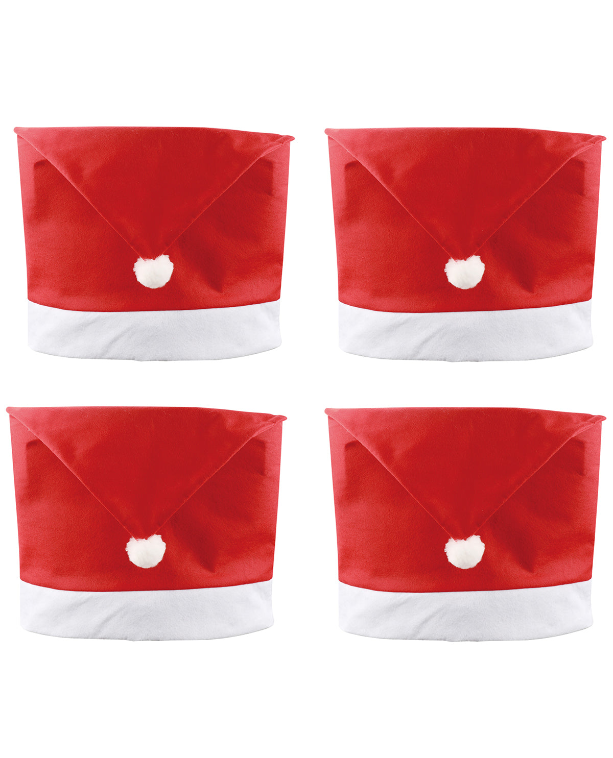 Santa Hat Dining Chair Decorative Covers - Four Pack