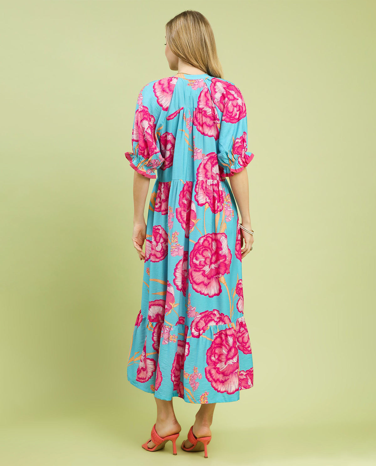Umgee Floral Print Maxi Dress