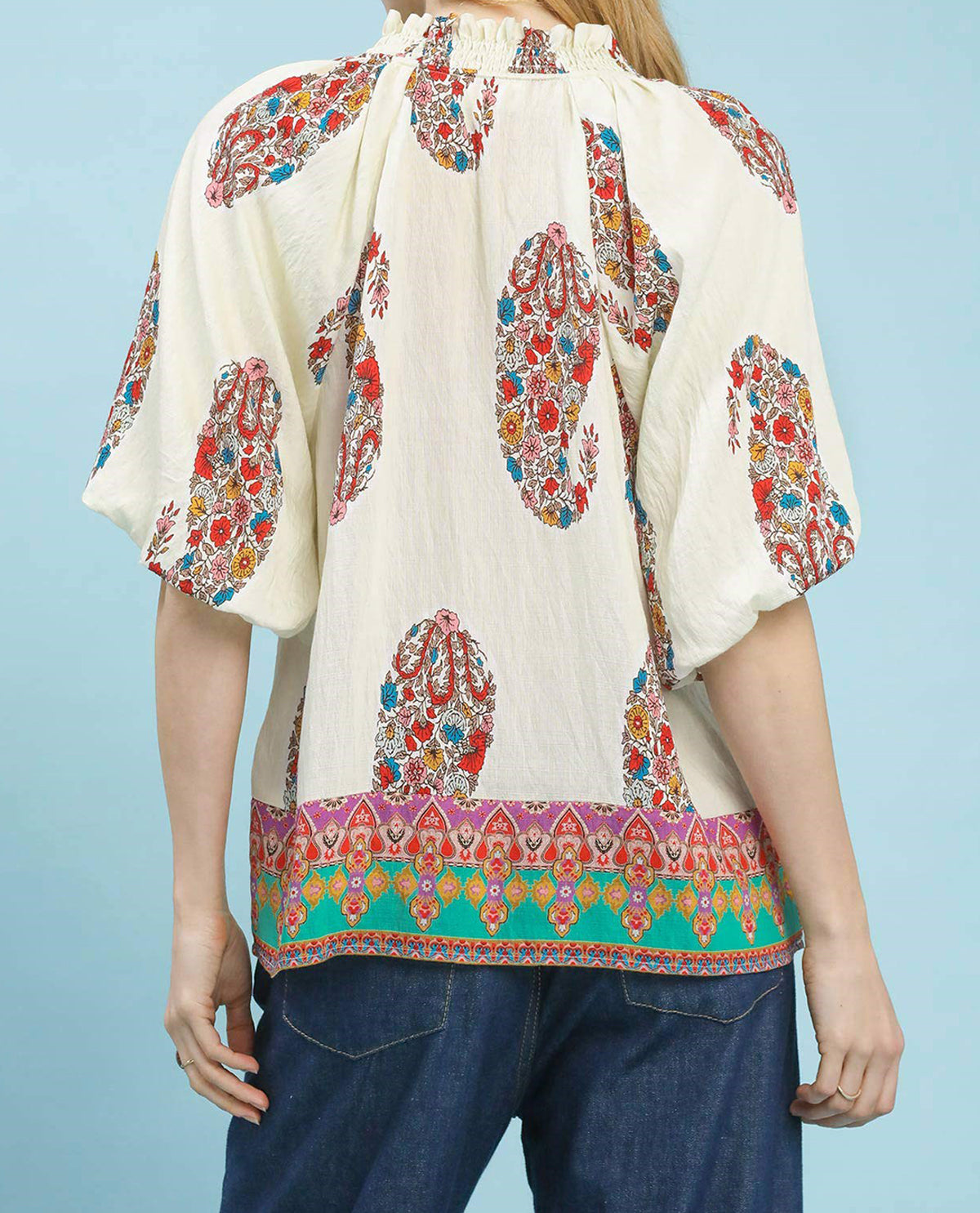 Umgee Border Print Top