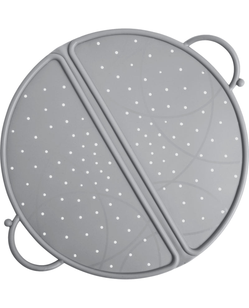 Foldable Silicone Splatter Screen - Pewter