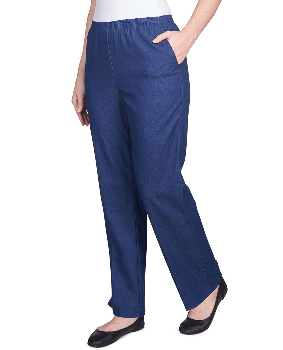 Alfred Dunner Petite Denim Pant Average