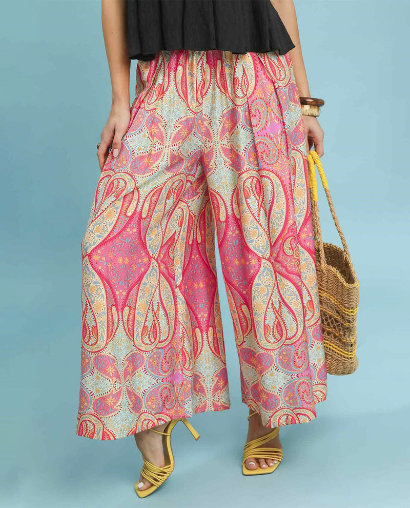 Umgee Abstract Print Pull On Pant