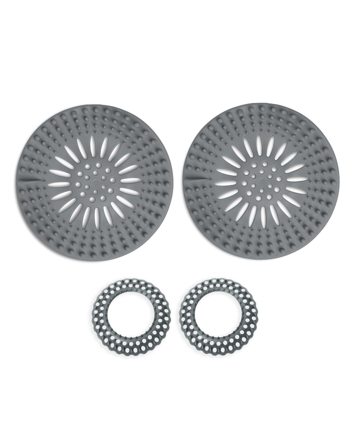 4pc Drain Catchers (2 for sink, 2 for bathtub) - Dark Color