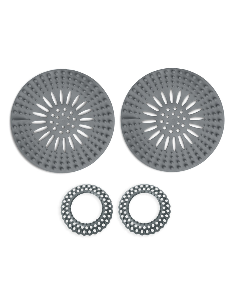 4pc Drain Catchers (2 for sink, 2 for bathtub) - Dark Color