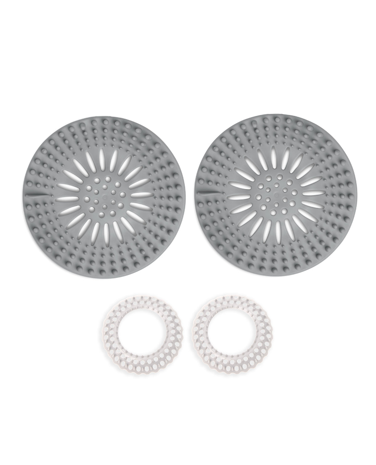 4pc Drain Catchers (2 for sink, 2 for bathtub) - Smoke Color