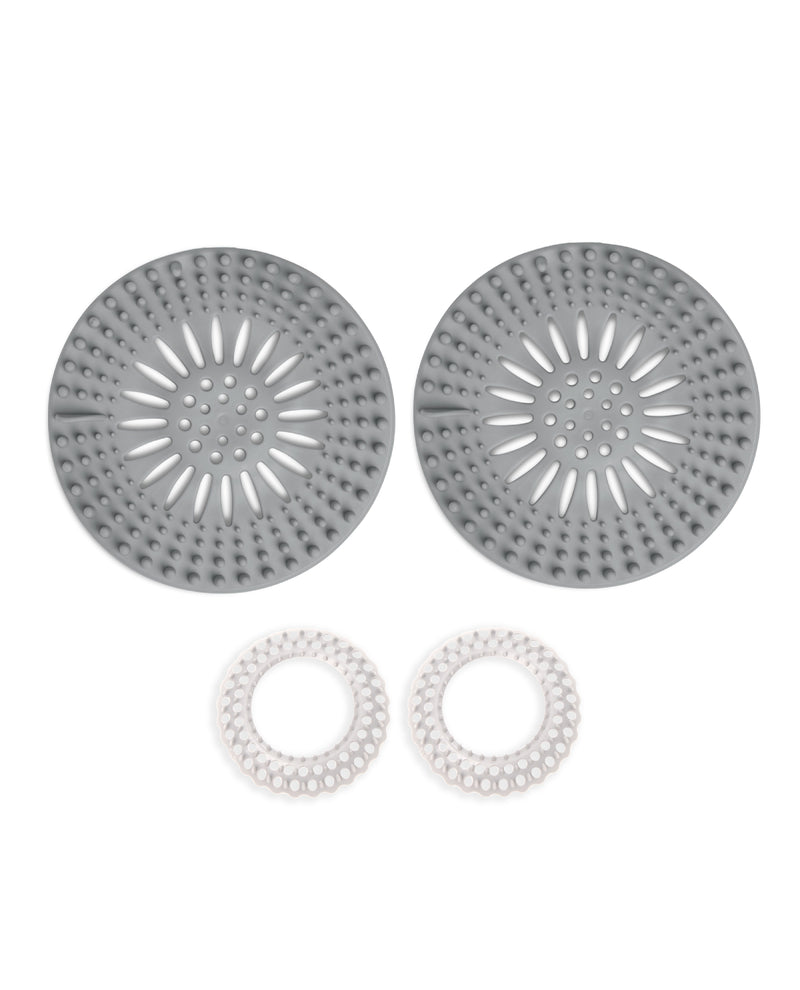 4pc Drain Catchers (2 for sink, 2 for bathtub) - Smoke Color