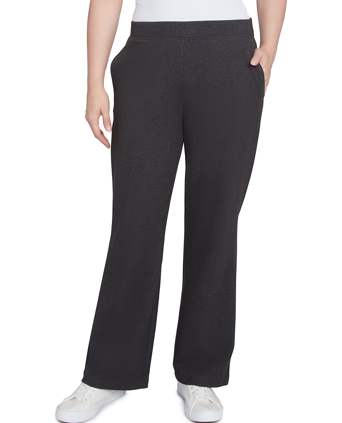Ruby Road Petite Casual Luxe Pullon Rib Straight Pant