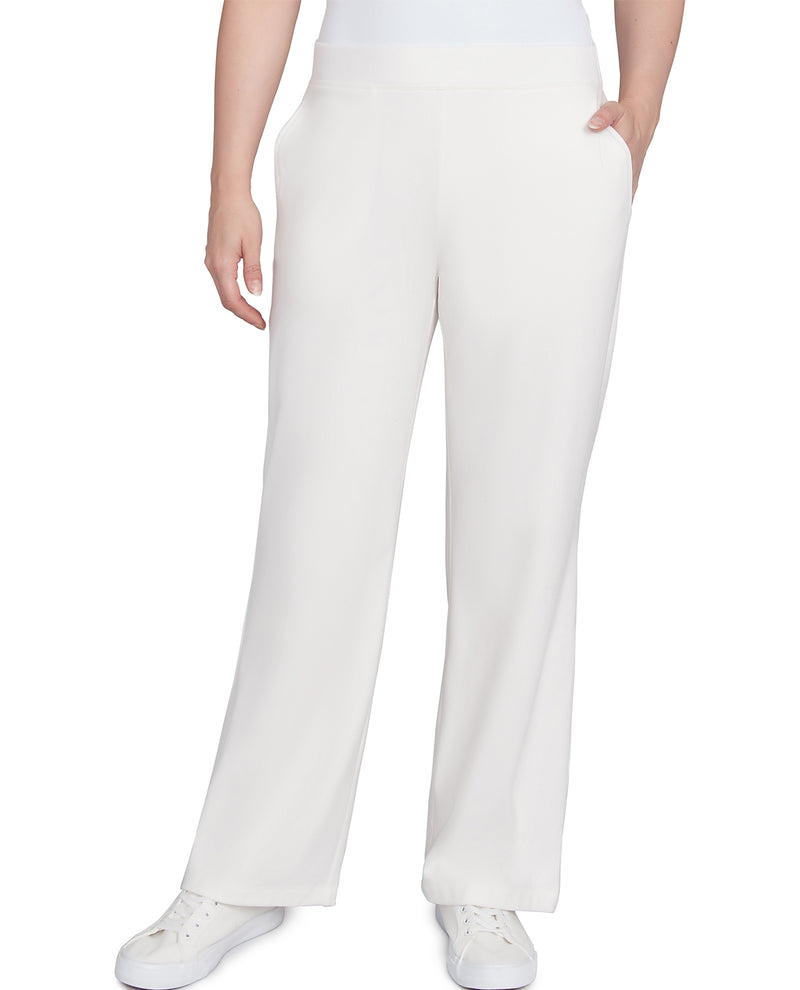 Ruby Road Petite Casual Luxe Pullon Rib Straight Pant