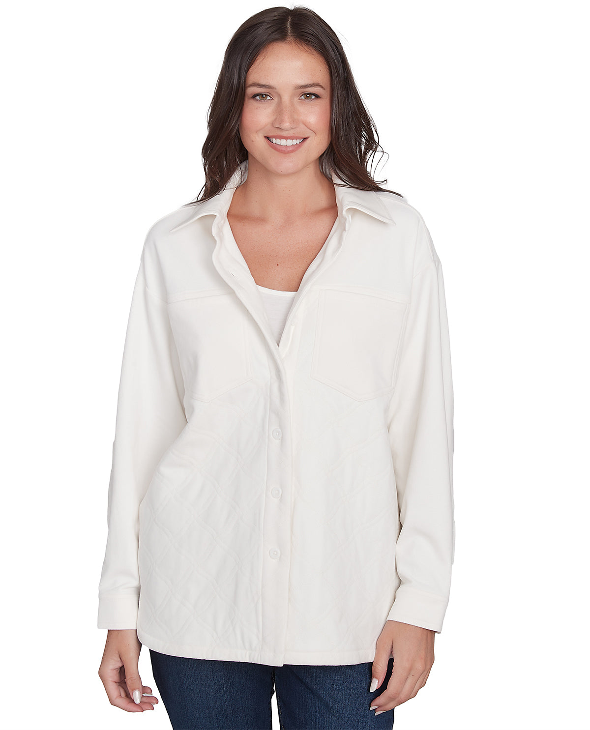 Ruby Road Missy Casual Luxe Rib Pocket Jacket