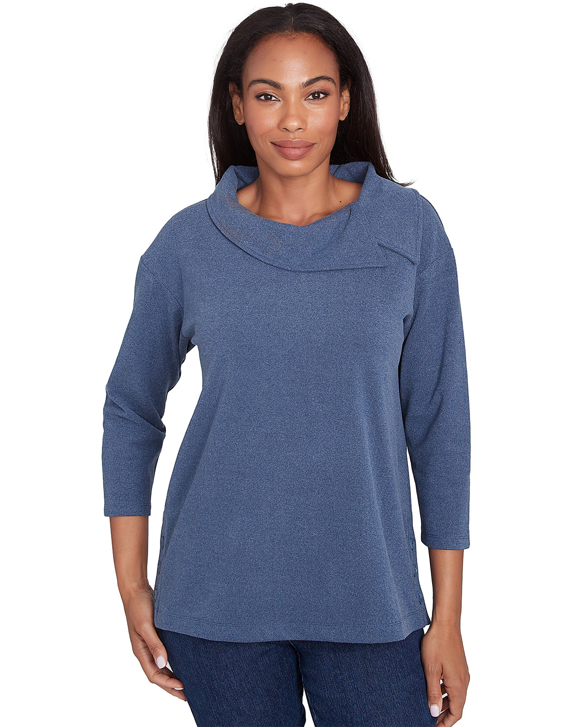 Ruby Road Missy Casual Luxe 3/4 Rib Pullover Knit Top