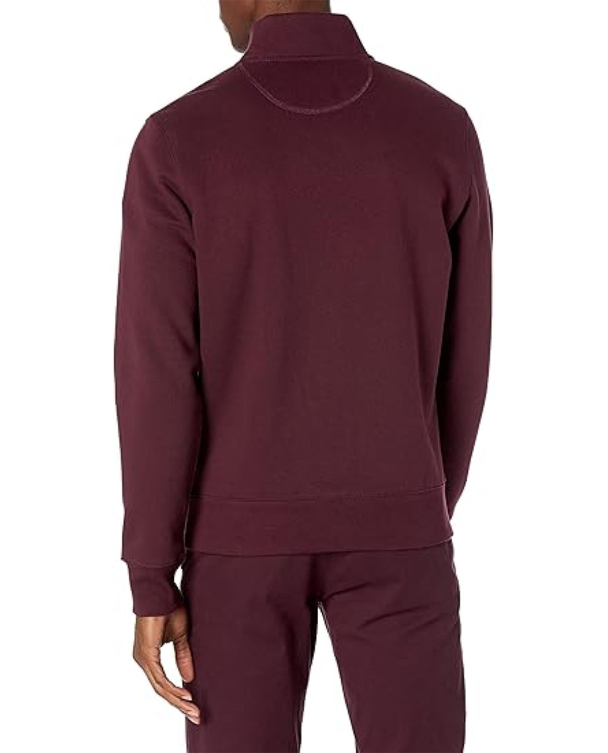 Real Essentials Men's Full Zip Mock Neck Sweatshirt