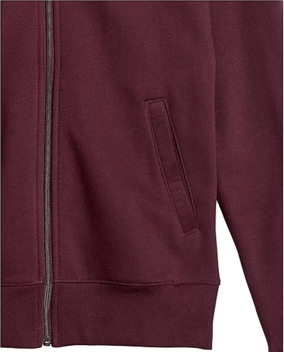 Real Essentials Men's Full Zip Mock Neck Sweatshirt