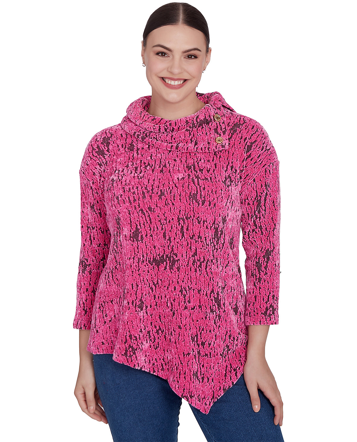 Ruby Road Missy Must Haves II 3/4 Sleeve Chenille Knit Top