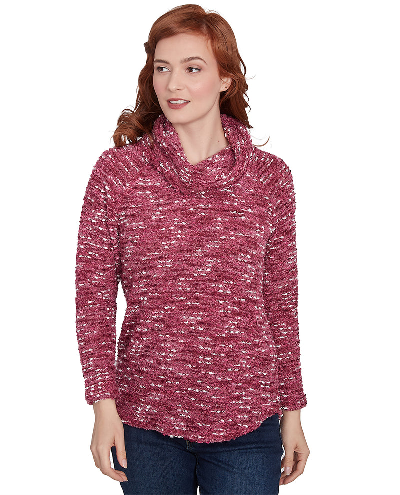 Ruby Road Missy Must Haves II Long Sleeve Cowlneck Pullover Top