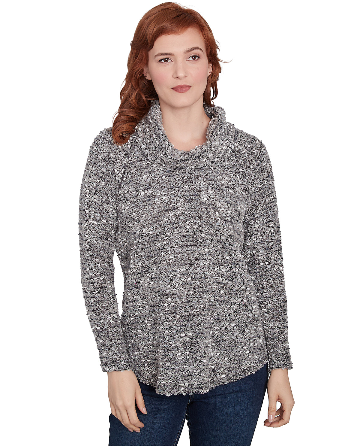 Ruby Road Missy Must Haves II Long Sleeve Cowlneck Pullover Top