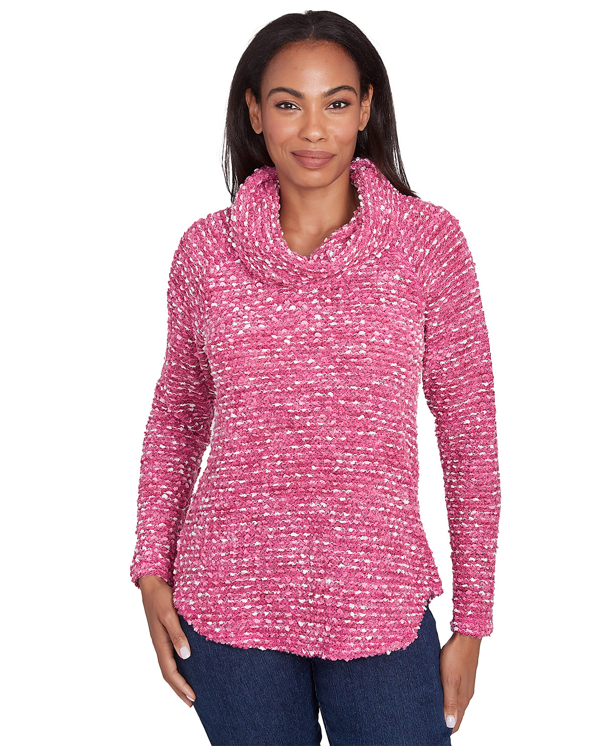 Ruby Road Missy Must Haves II Long Sleeve Cowlneck Pullover Top