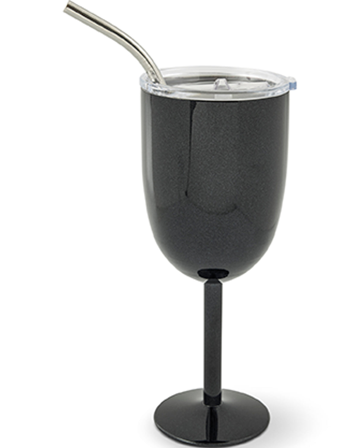 15oz Stainless Steel Wine Tumbler With Straw