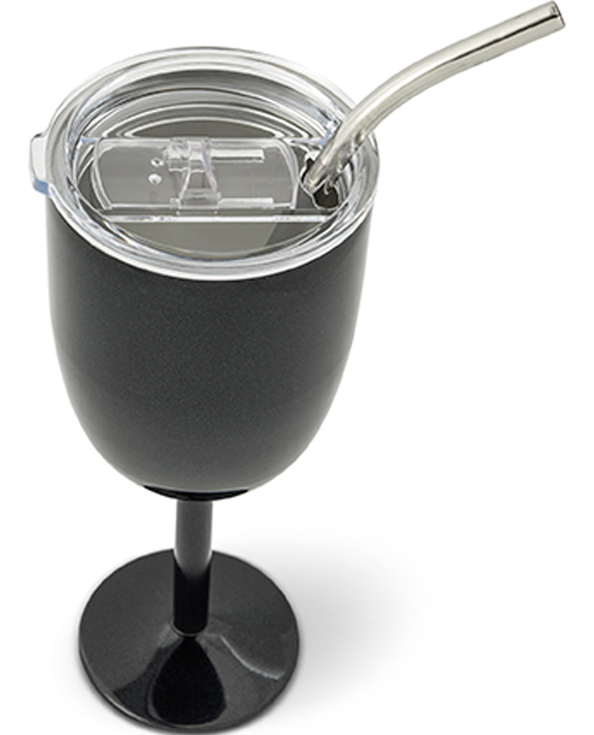 15oz Stainless Steel Wine Tumbler With Straw