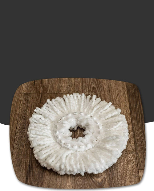 White decorative item on a wooden square platform