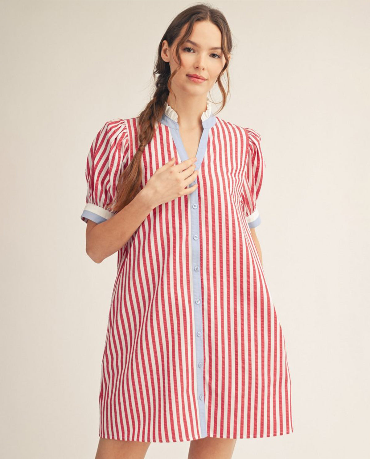 Jodilf Stripe Dress With Contrast Trim