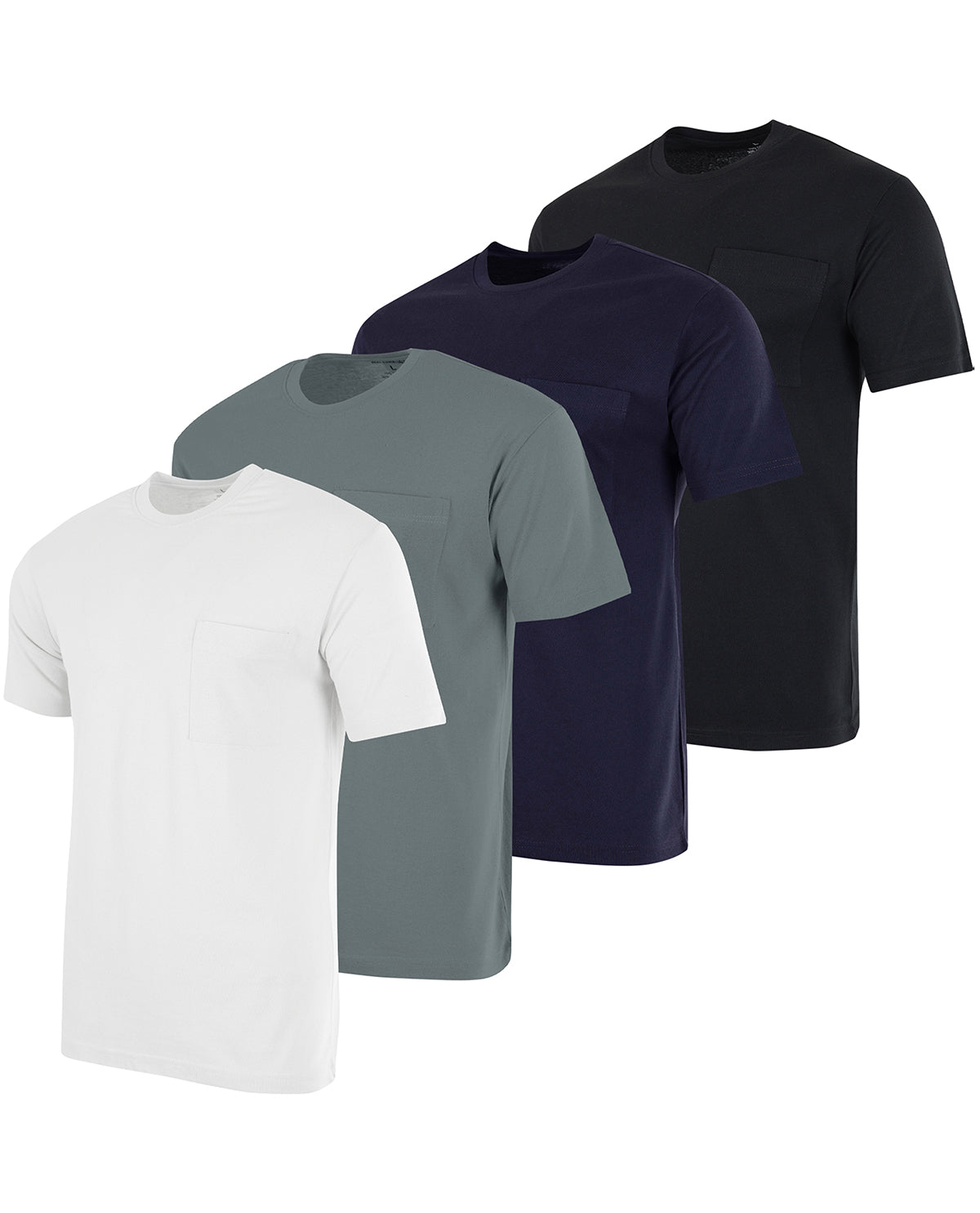 Real Essentials Men's Cotton Performance Short Sleeve Pocket T-Shirt
