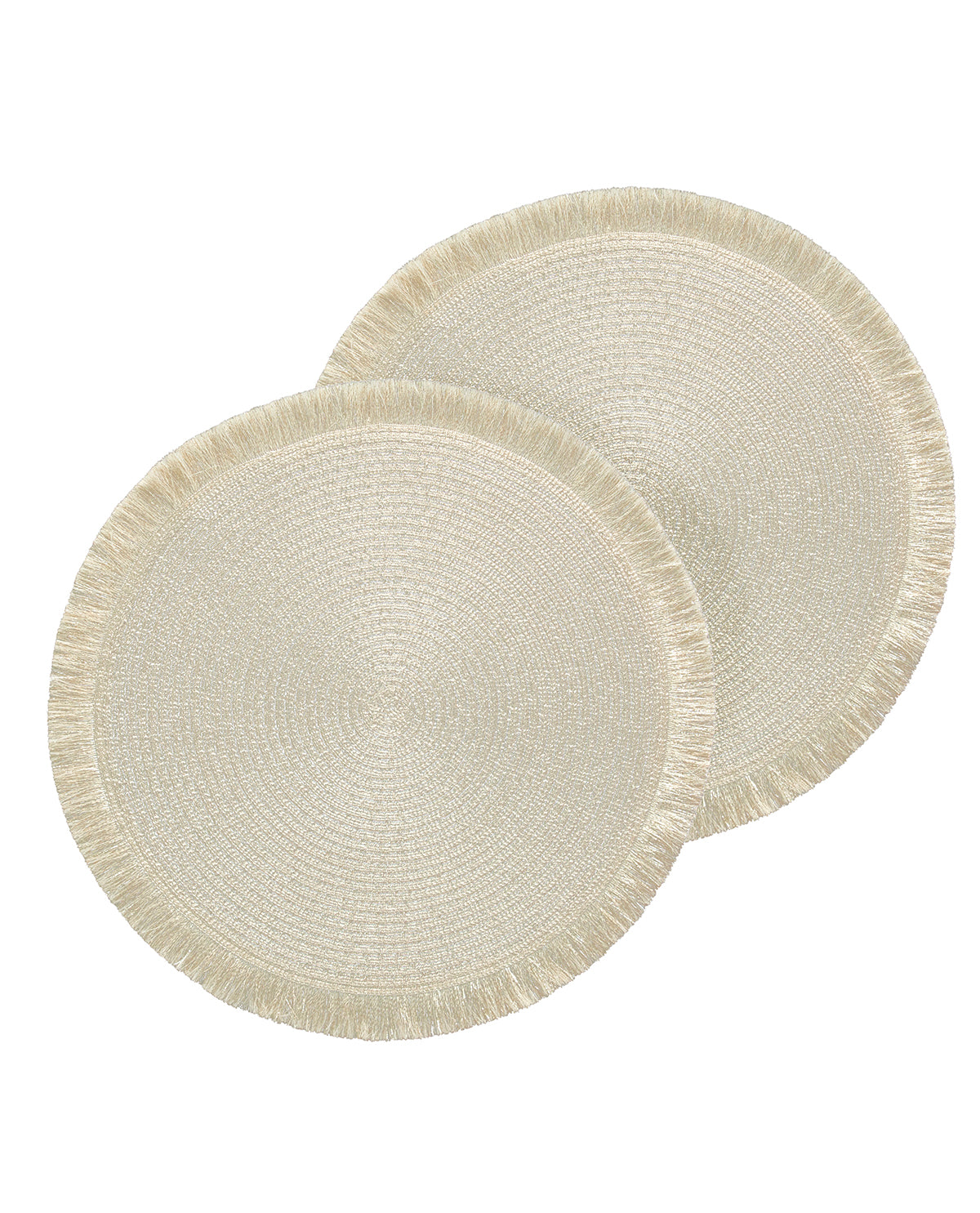 Round Champagne & Metallic Placemat - Two Pack