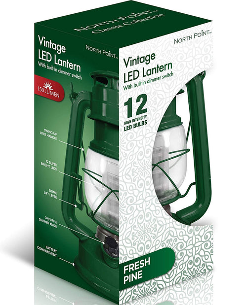 Vintage LED Dimmable Lantern Fresh Pine
