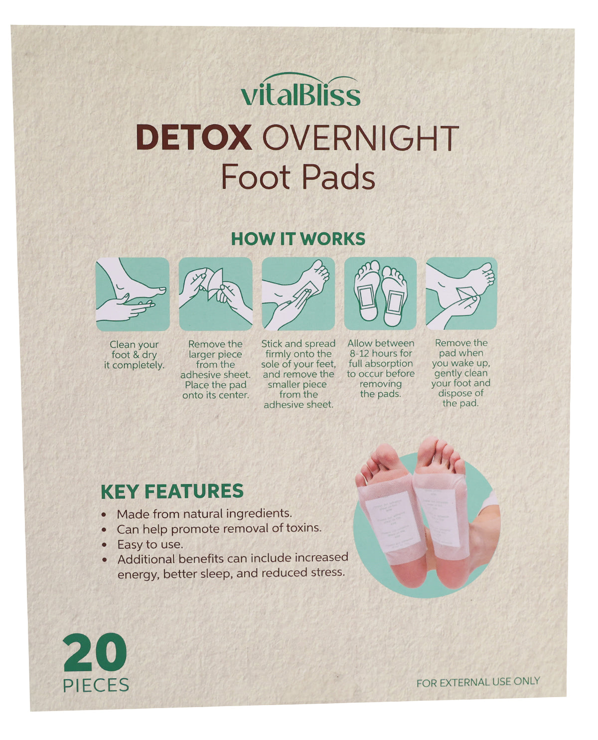Trend Vision Detox Foot Pads - Set of 20 – Hamrick's Shop