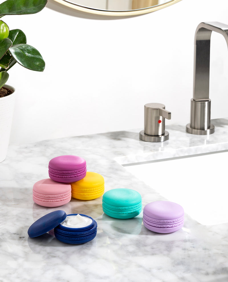 6PK Macaroon Slicone Travel Bottles Assorted Colors