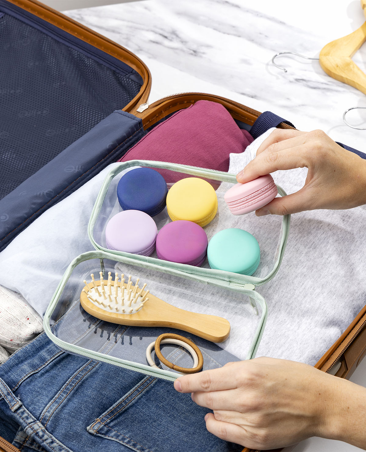 6PK Macaroon Slicone Travel Bottles Assorted Colors