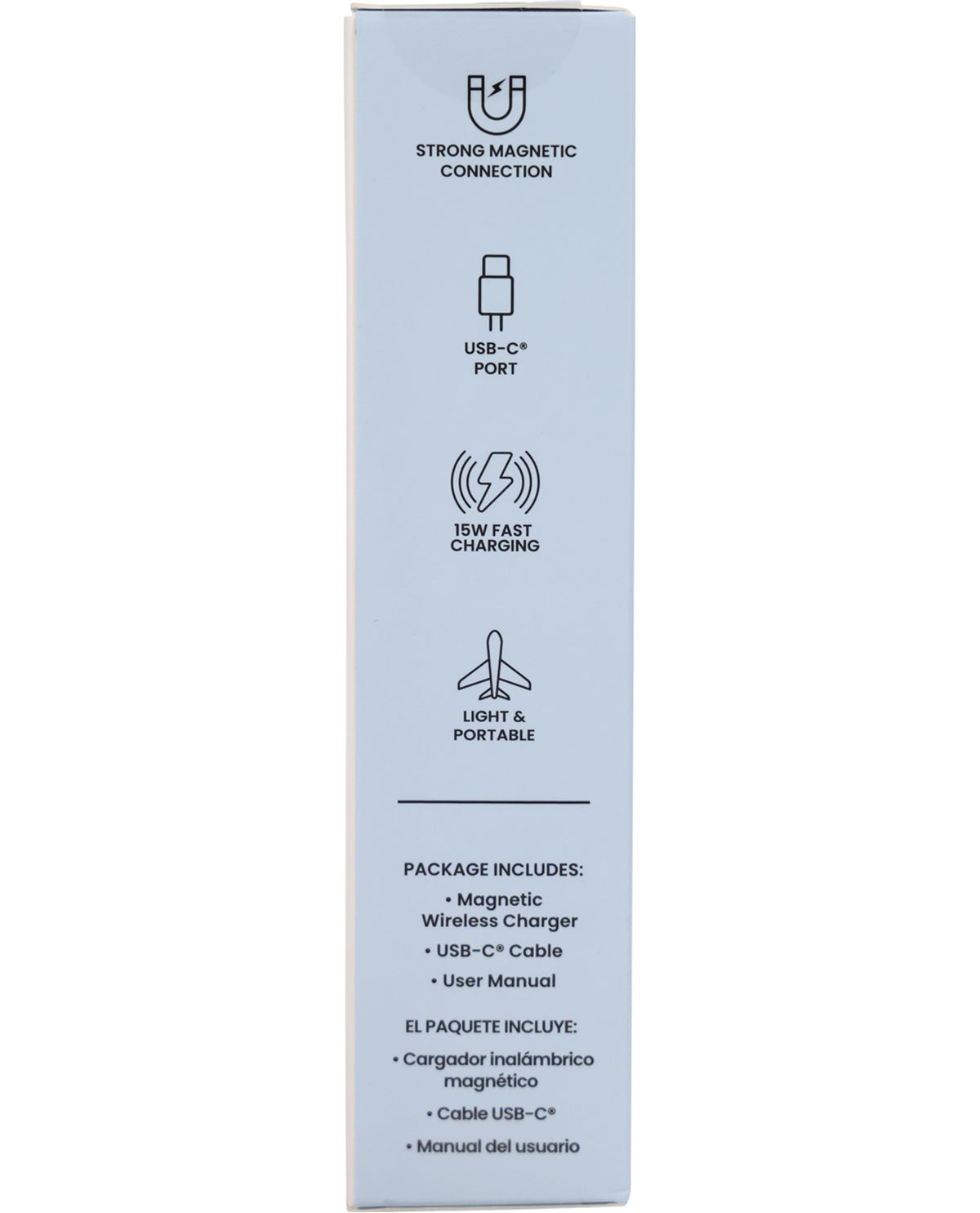 Product packaging with text and icons on a white background