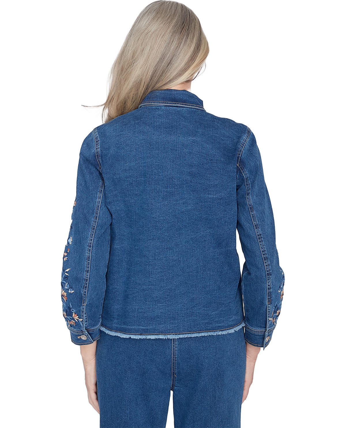 Alfred Dunner Scottsdale Embroidered Fringe Jacket