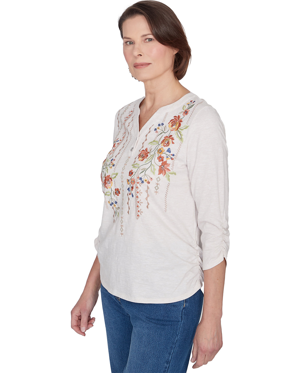 Alfred Dunner Missy Scottsdale Floral Embroidered Knit Top