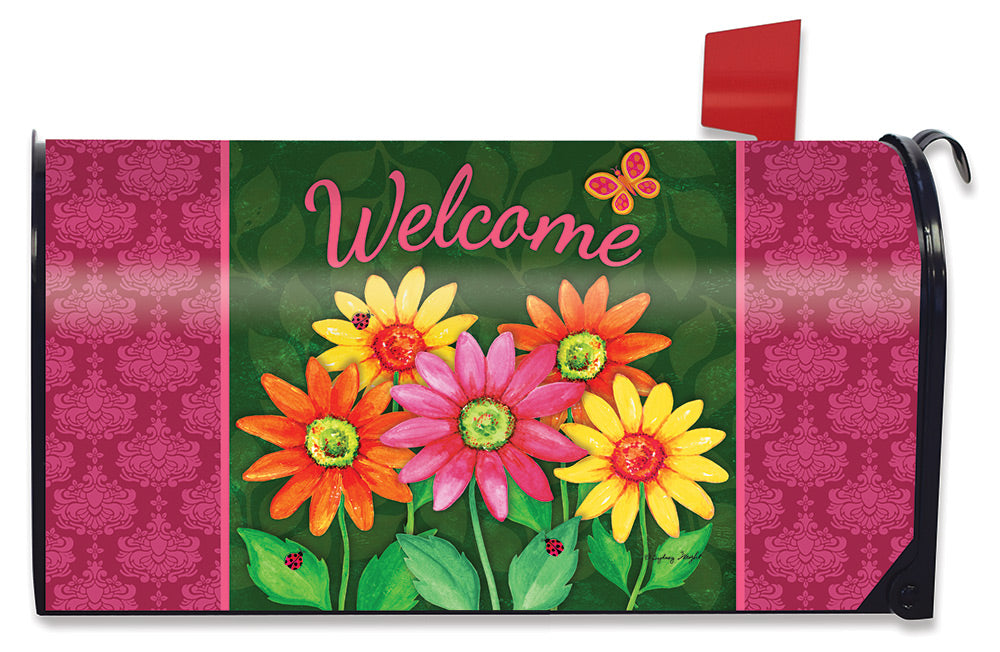 Welcome Daisies Spring Mailbox Cover