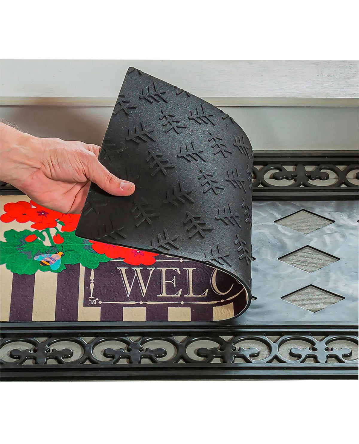 Fleur de Lis Scroll Sassafras Mat Tray