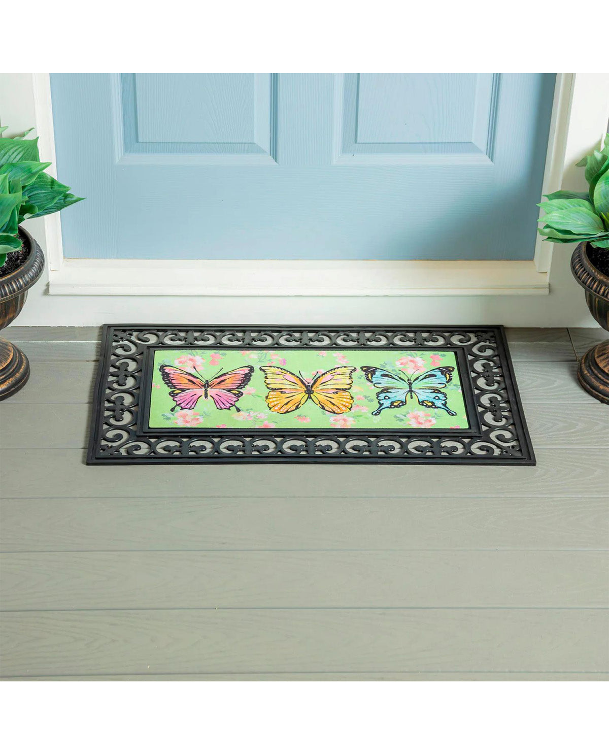 Fleur de Lis Scroll Sassafras Mat Tray