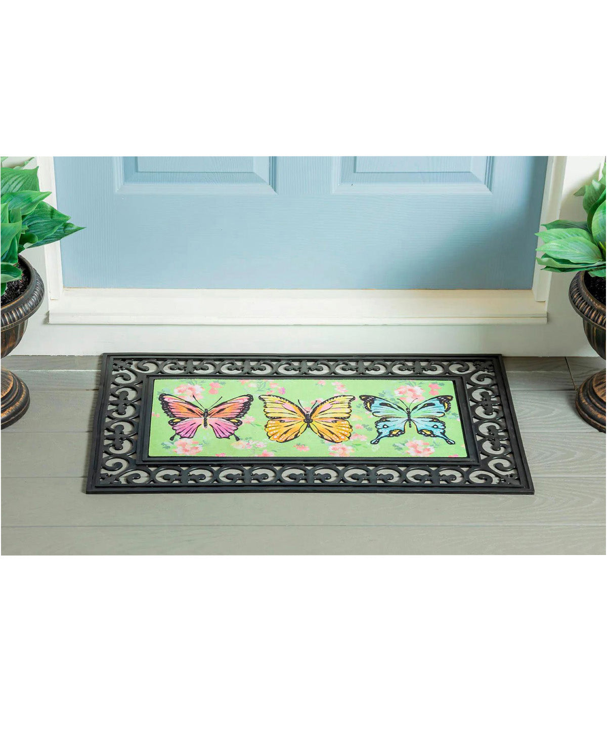 Fleur de Lis Scroll Sassafras Mat Tray