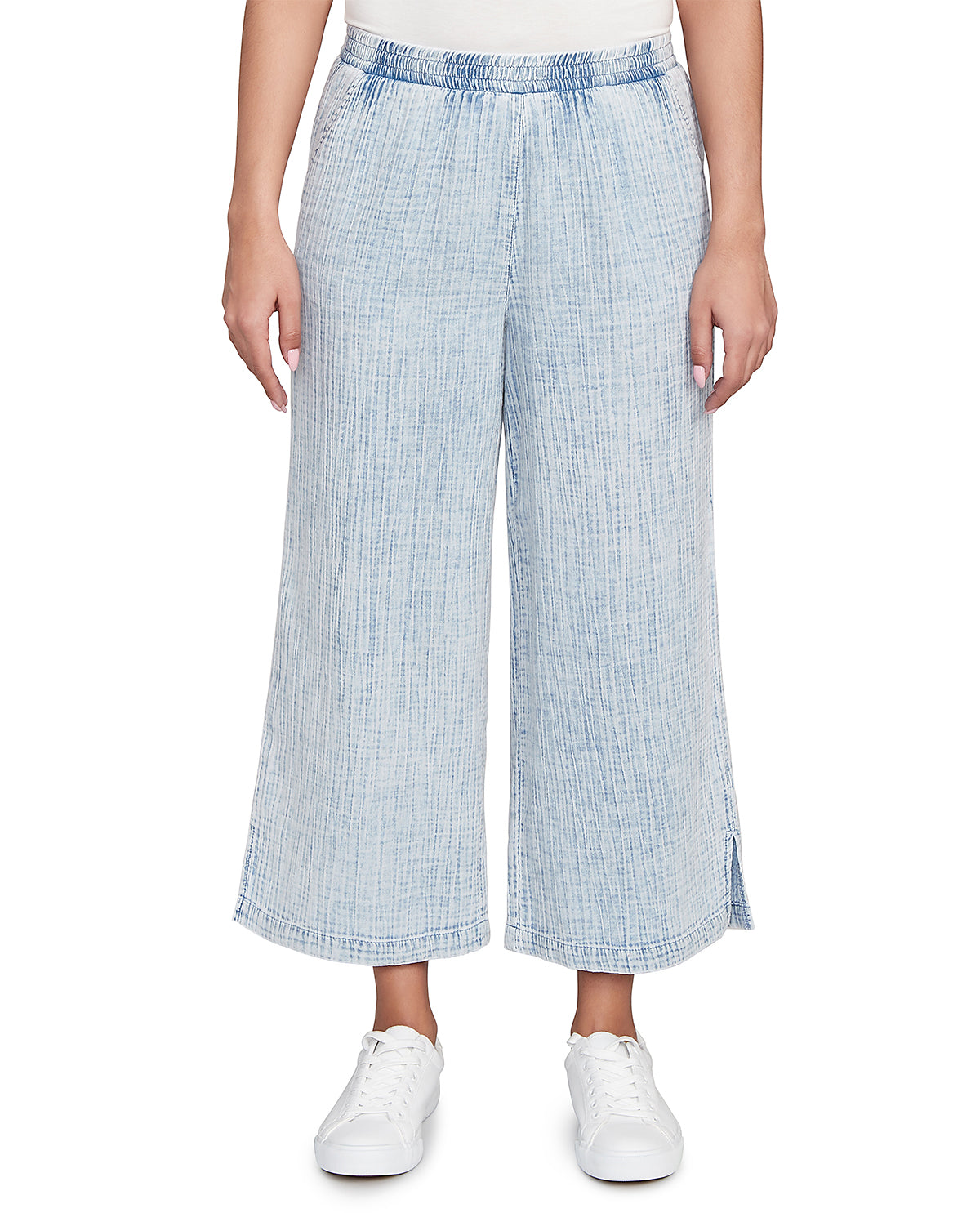 Ruby Road Boho Chic Double Gauze Pant Chambray