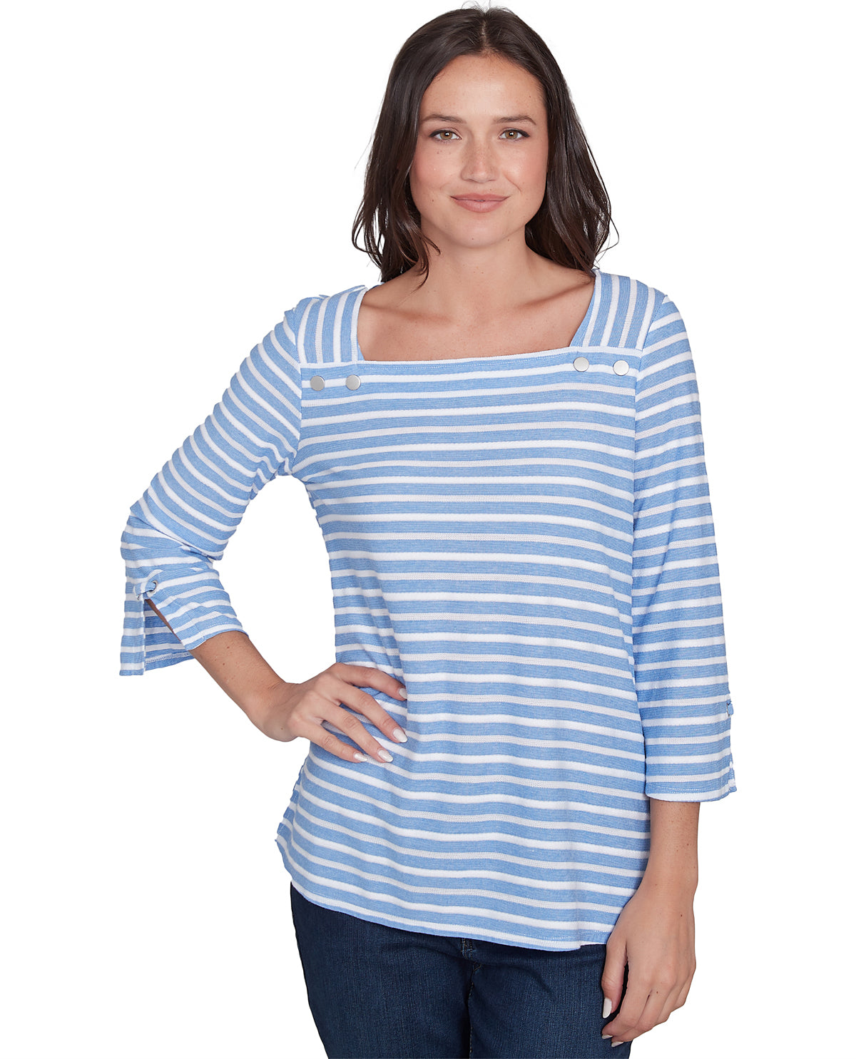 Ruby Road Missy Resort Ready Ribbon Stripe Top