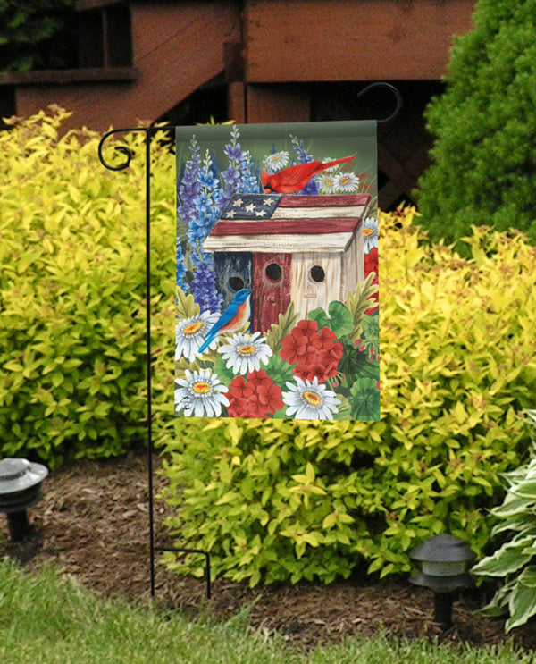 Patriotic Gathering Spring Garden Flag
