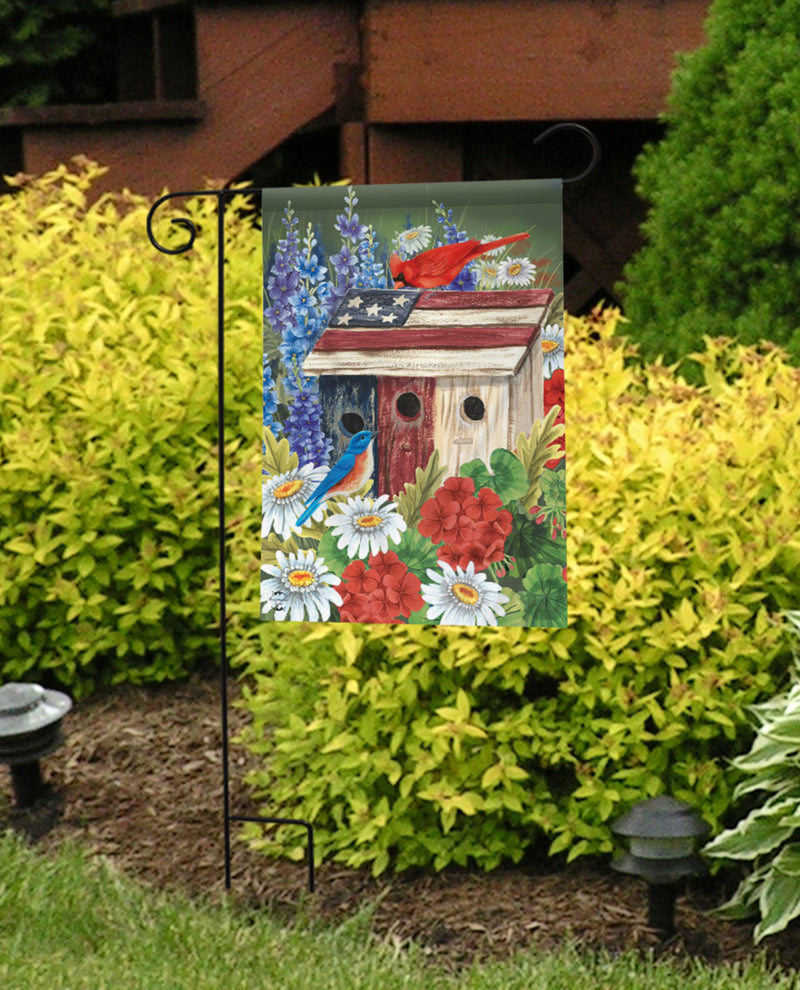 Patriotic Gathering Spring Garden Flag