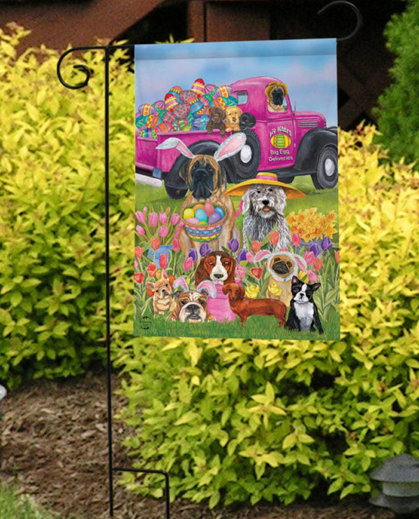 Easter Dogs Garden Flag