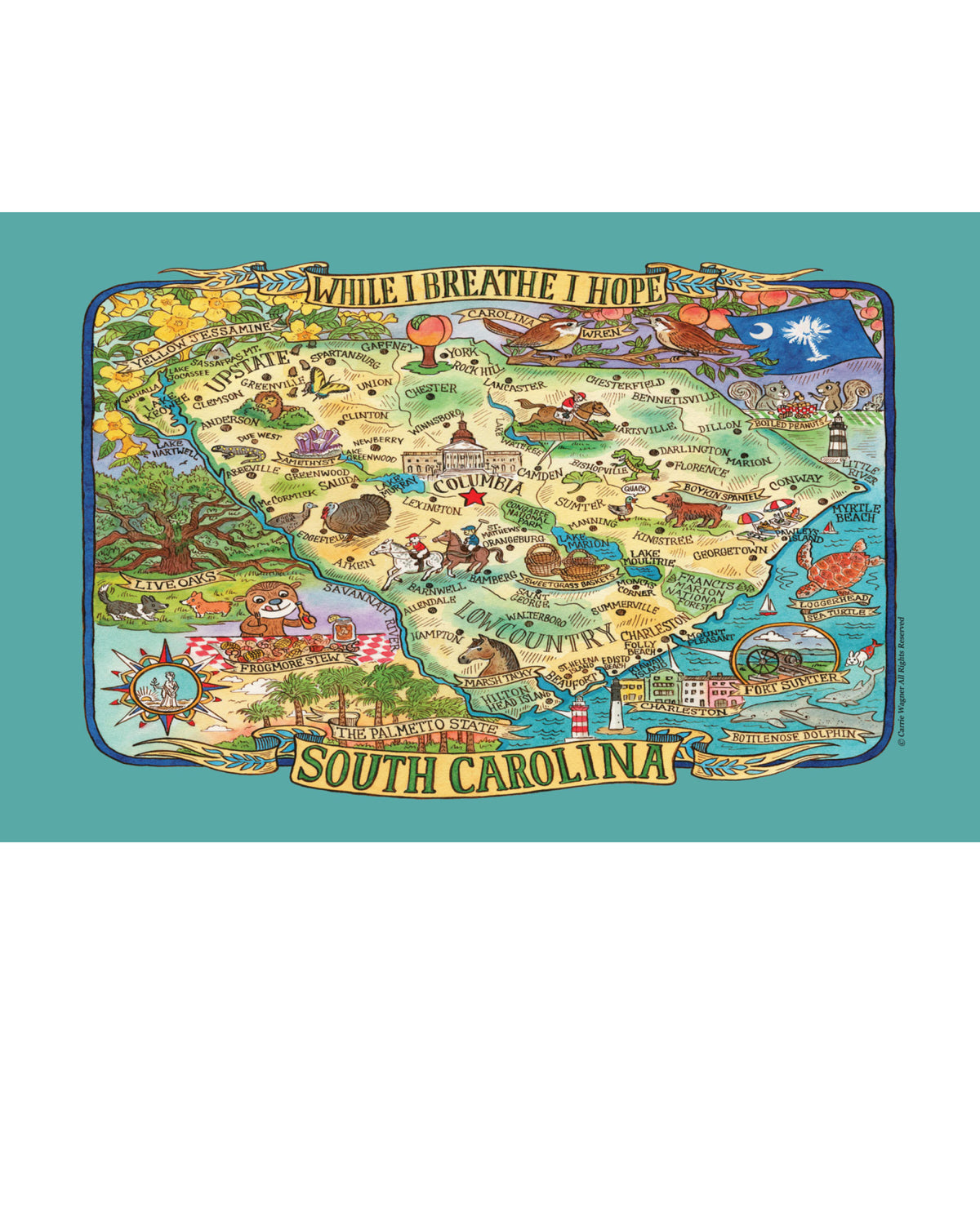 South Carolina Destination Towel