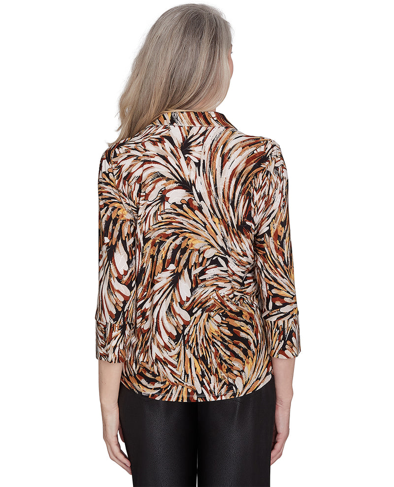 Alfred Dunner Missy Rue Rivoli Brushstroke Texture Knit Top