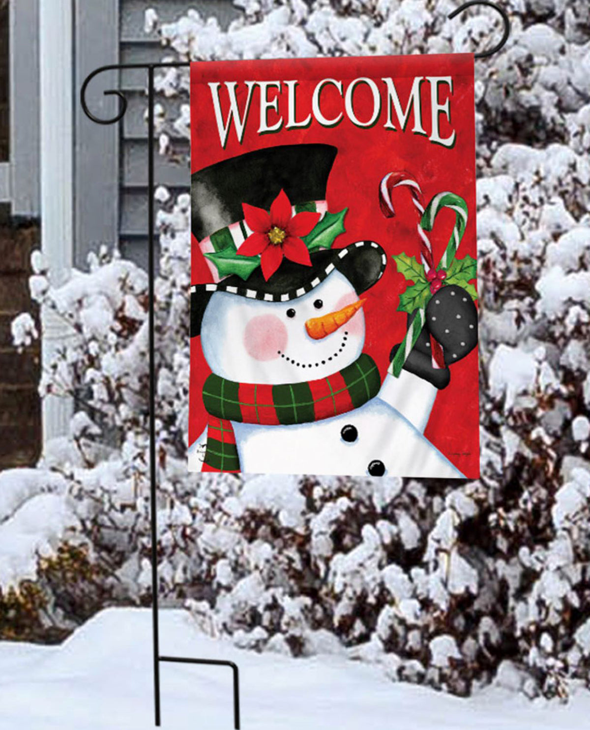 Christmas Snowman Garden Flag