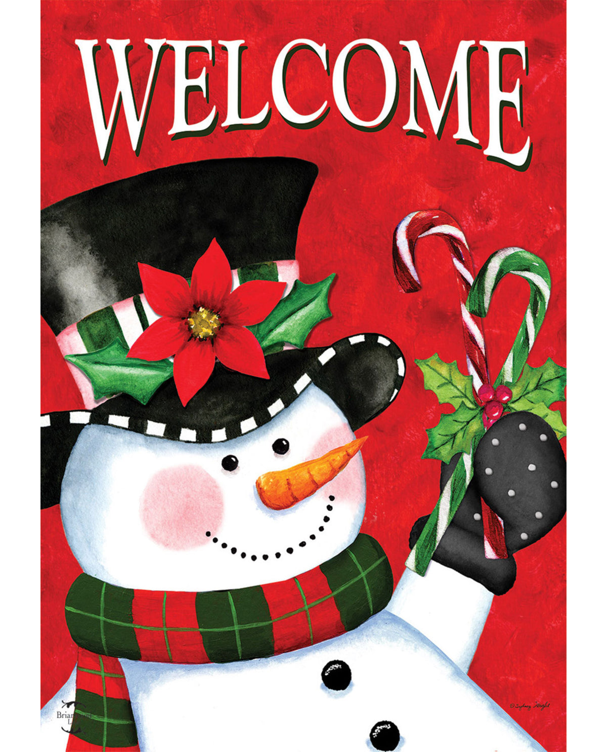 Christmas Snowman Garden Flag