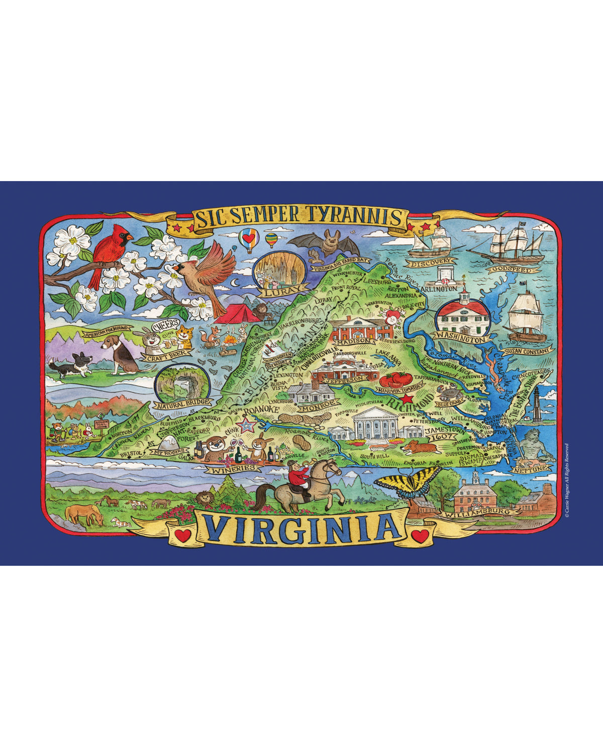 Virginia Destination Towel