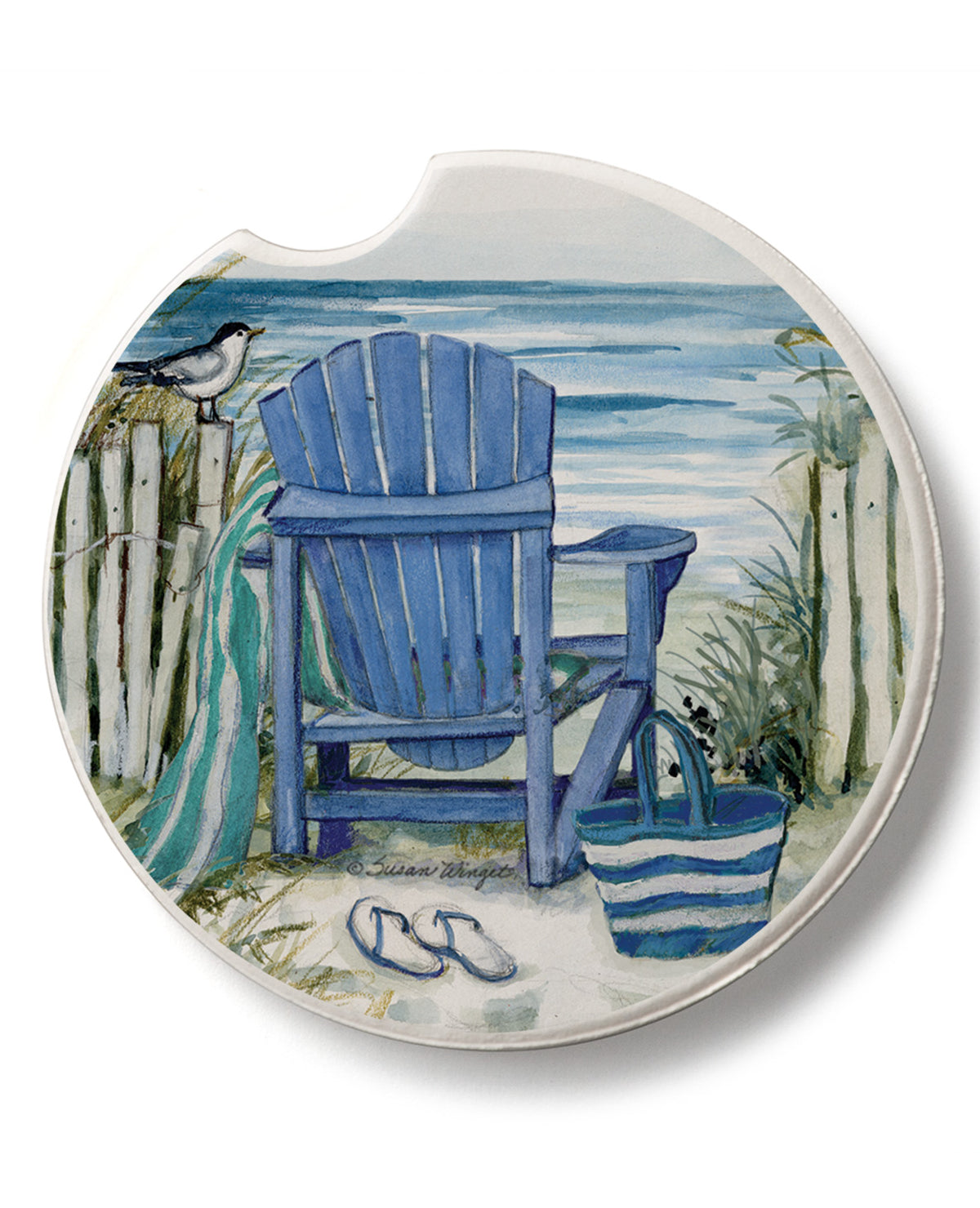 By The Sea Chair Car Coaster